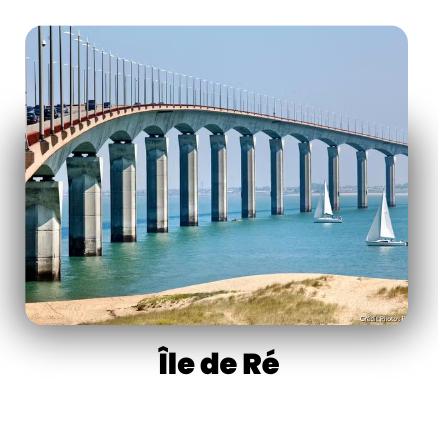 Bridge over water with sailboats below, connecting land, featuring multiple arches.
